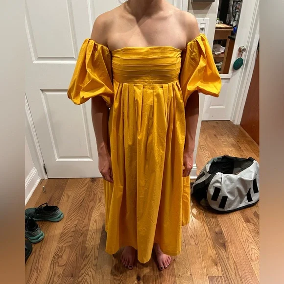 Astr | Dresses | Astr The Label Off Shoulder Yellow Dress Xs Nwt | Poshmark